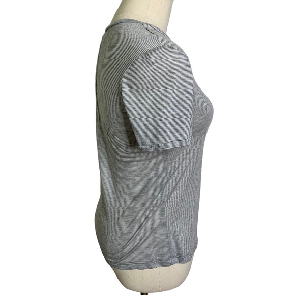 J Brand Micro Striped Crew Fitted Tee XS 3463 - Picture 4 of 7